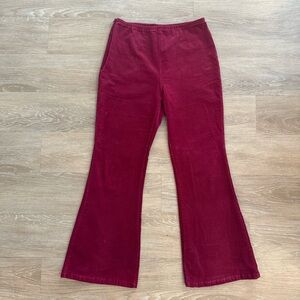 Women’s Red Flared Corduroy Pants Size L